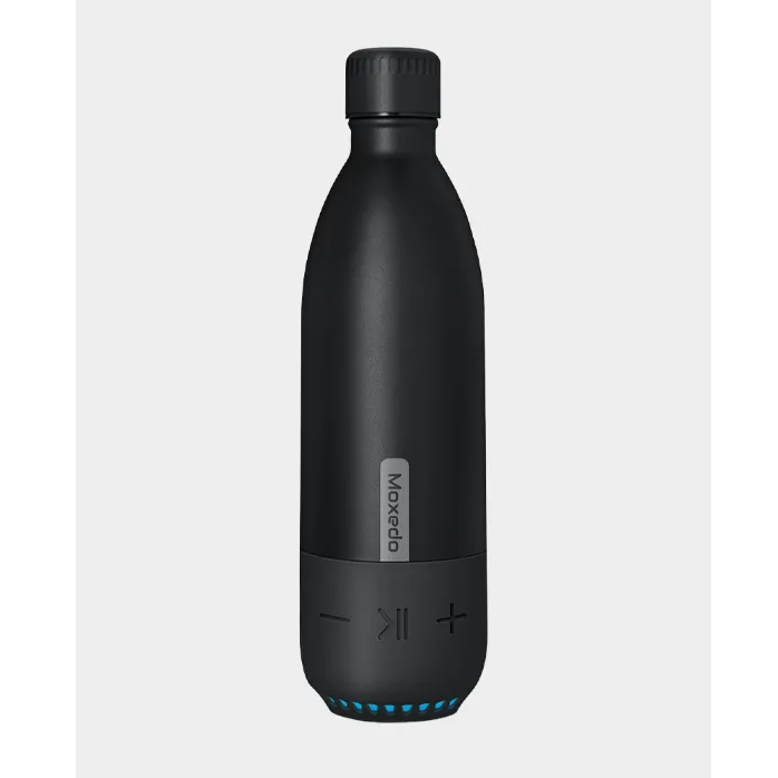 Moxedo Stainless Steel Vacuum Flask with Bluetooth Speaker - Black