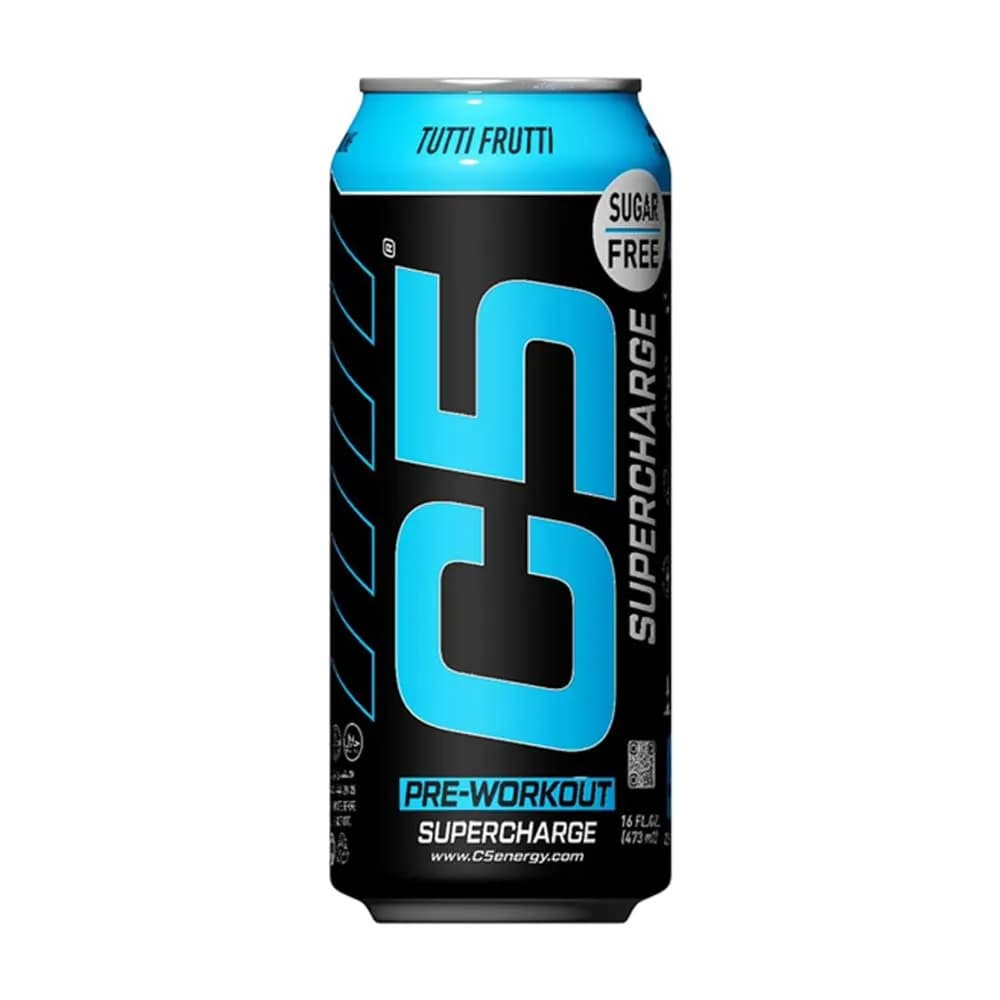 C5 Supercharge Pre-Workout Sugar Free Tutti Frutti Flavour 473ml