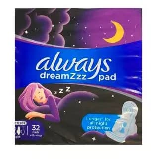 Always Night Women  Maxi Thick  ( CPM DREAMZZZ ) 32 PADS (10501)