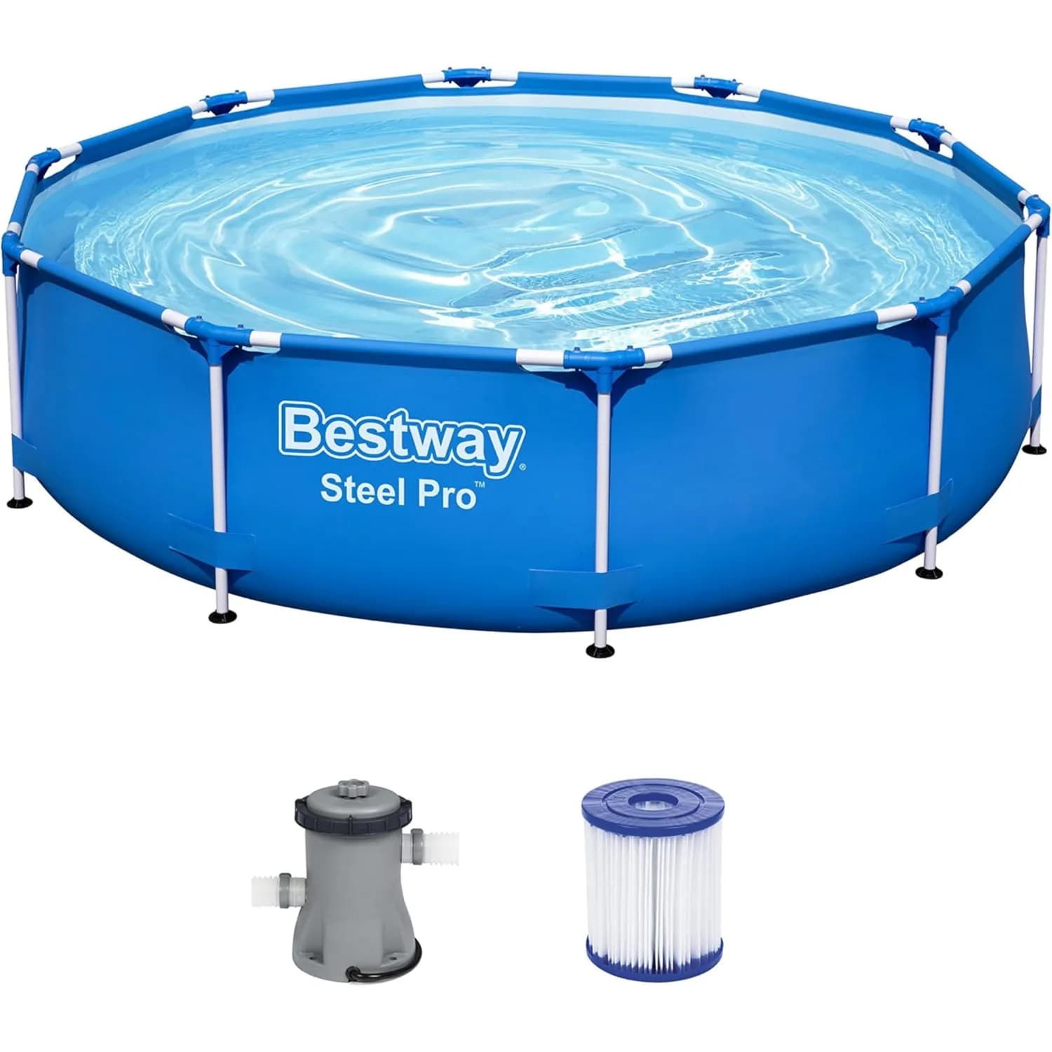 Bestway Steel Pro Round Above Ground Swimming Pool Set 305x76 cm - POLT145