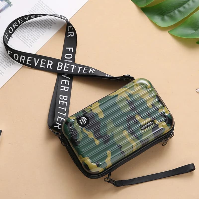 Women Suitcase Box Shape Crossbody Shoulder Bag