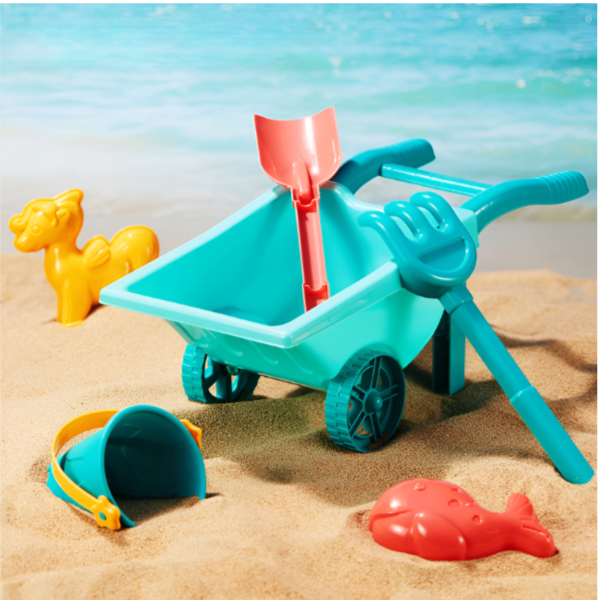 Wheelbarrow Sand Beach Toys-6 Pieces set (BTQL31)