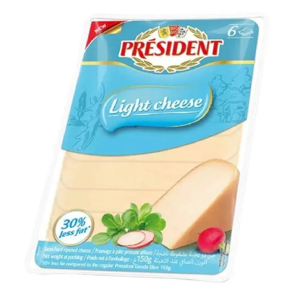 President Light Cheese Slices 150G