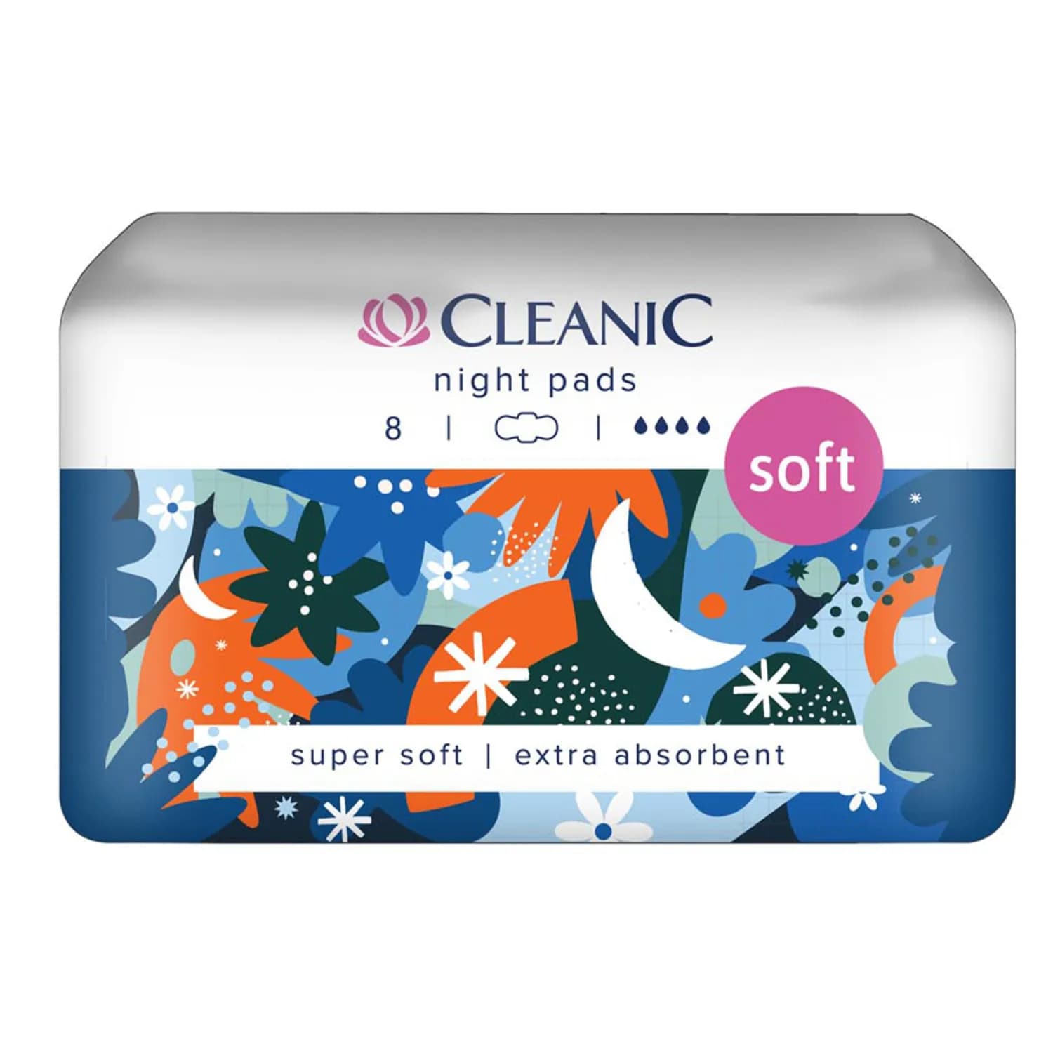 Cleanic Night Pads Soft 8pc