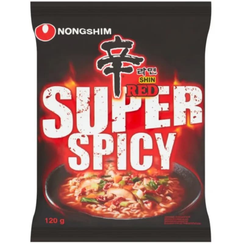 Nongshim Shin Red Super Spicy Noodles, 120g