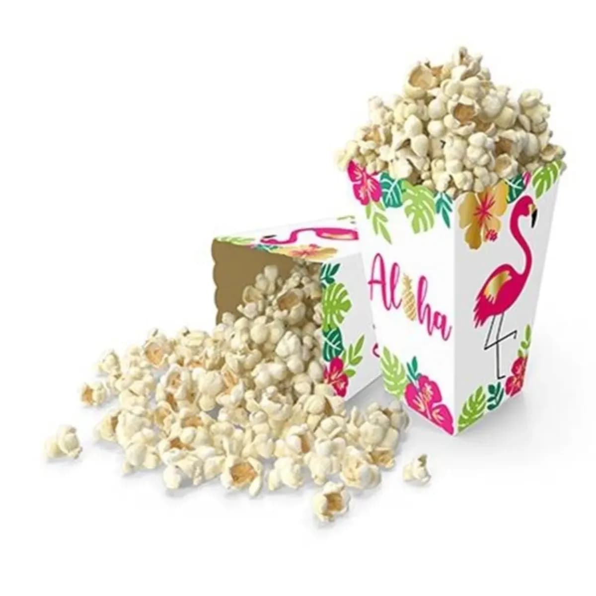 Flamingo Popcorn Box 8 pcs