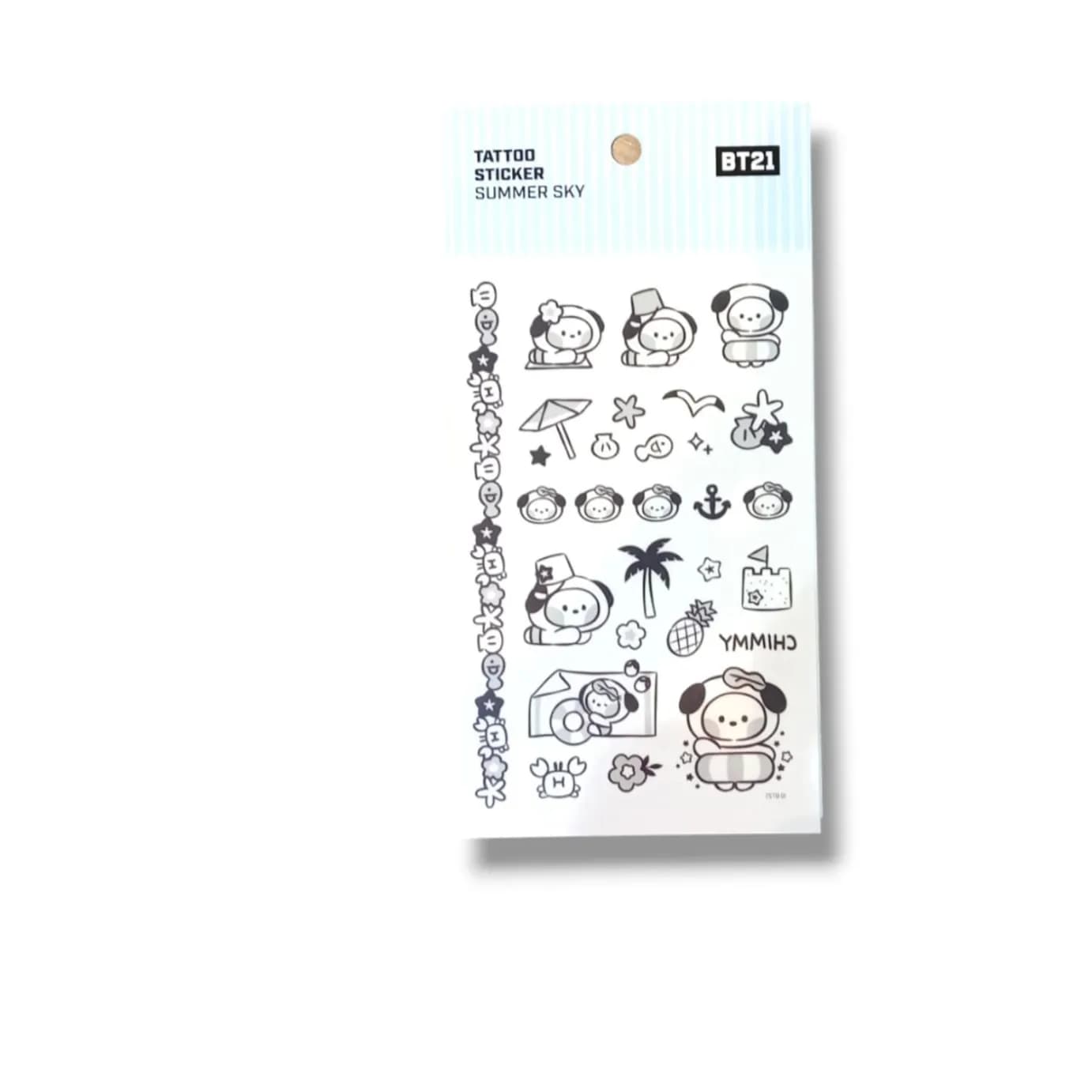 BT21 Summer Sky Tattoo Sticker Chimmy