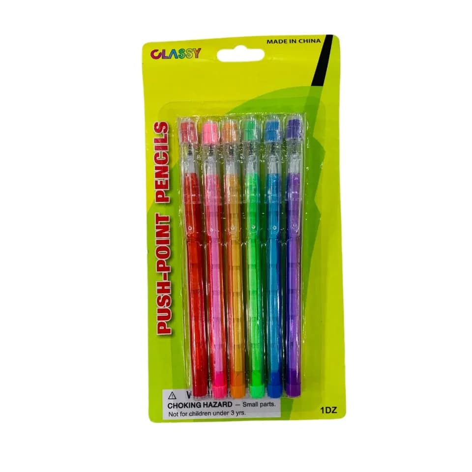 Push pencil set 12pcs