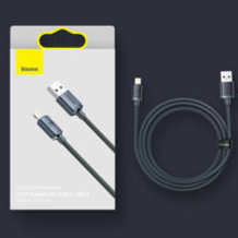 Baseus crystal shine series fast charging data cable USB A to Lightning cable iphone cable 2meter 2.4A black  (CAJY000101)