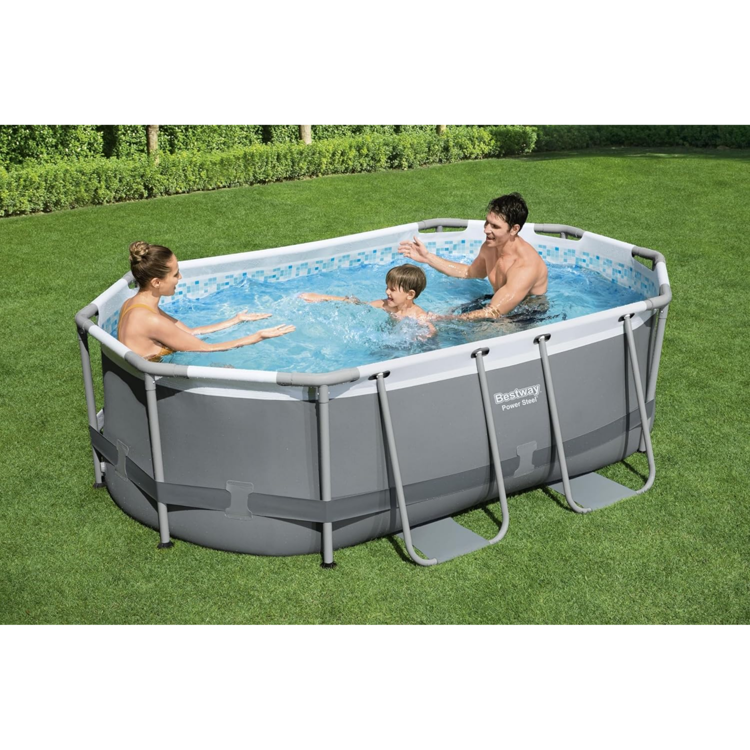 Bestway Power Steel Oval Pool Set 3.05m x 2.00m x 84cm - POLT155