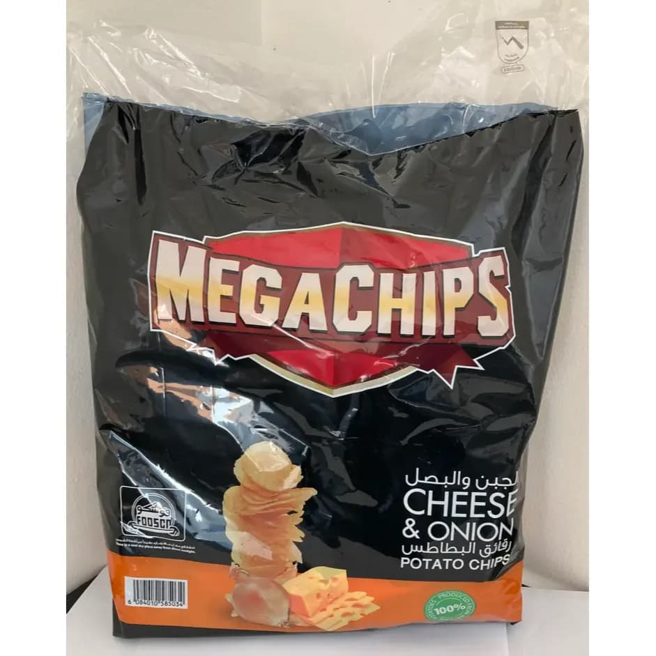 Mega Chips Cheese & Onion Potato Chips 13 Gm