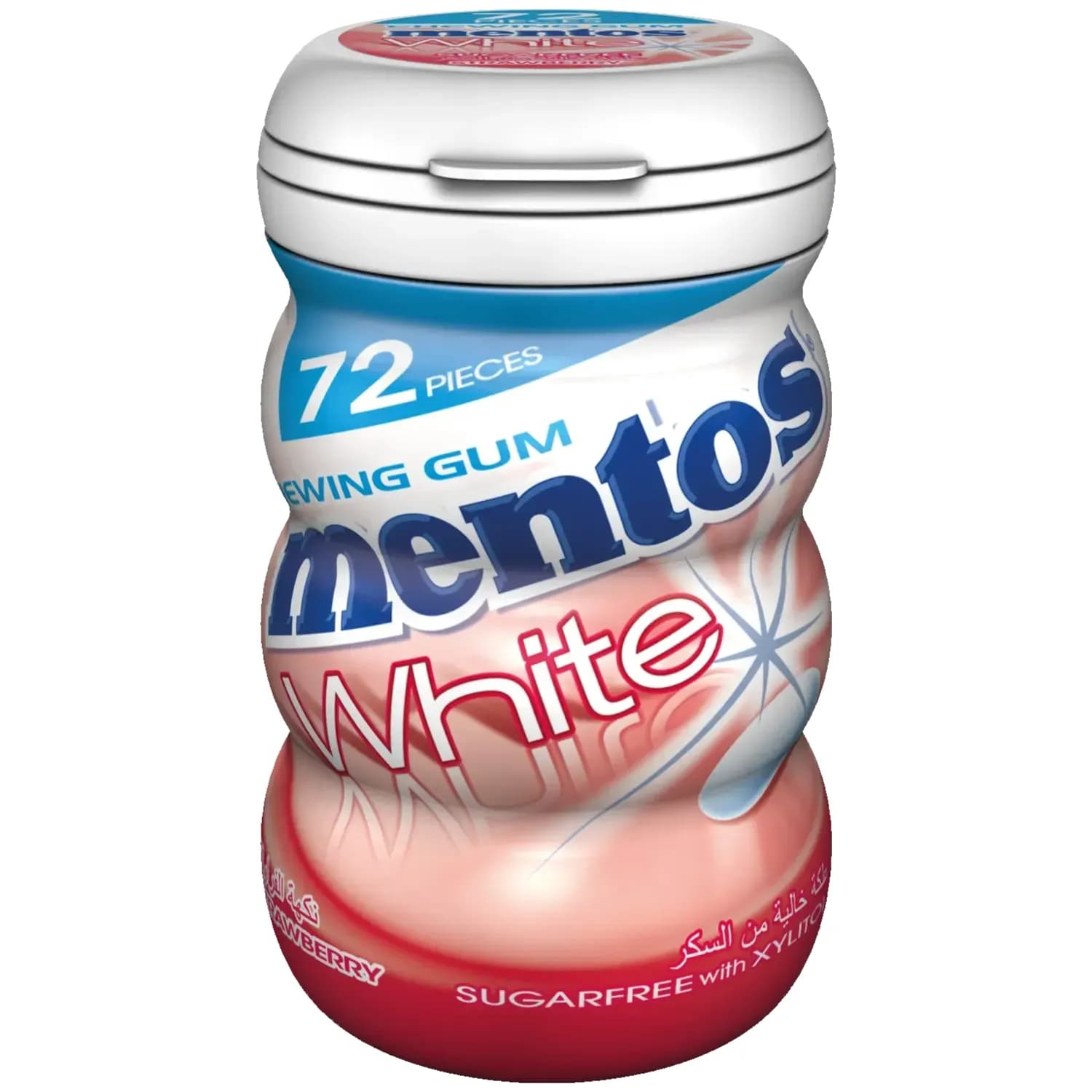 Mentos White Chewinng Gum Strawberry 72s