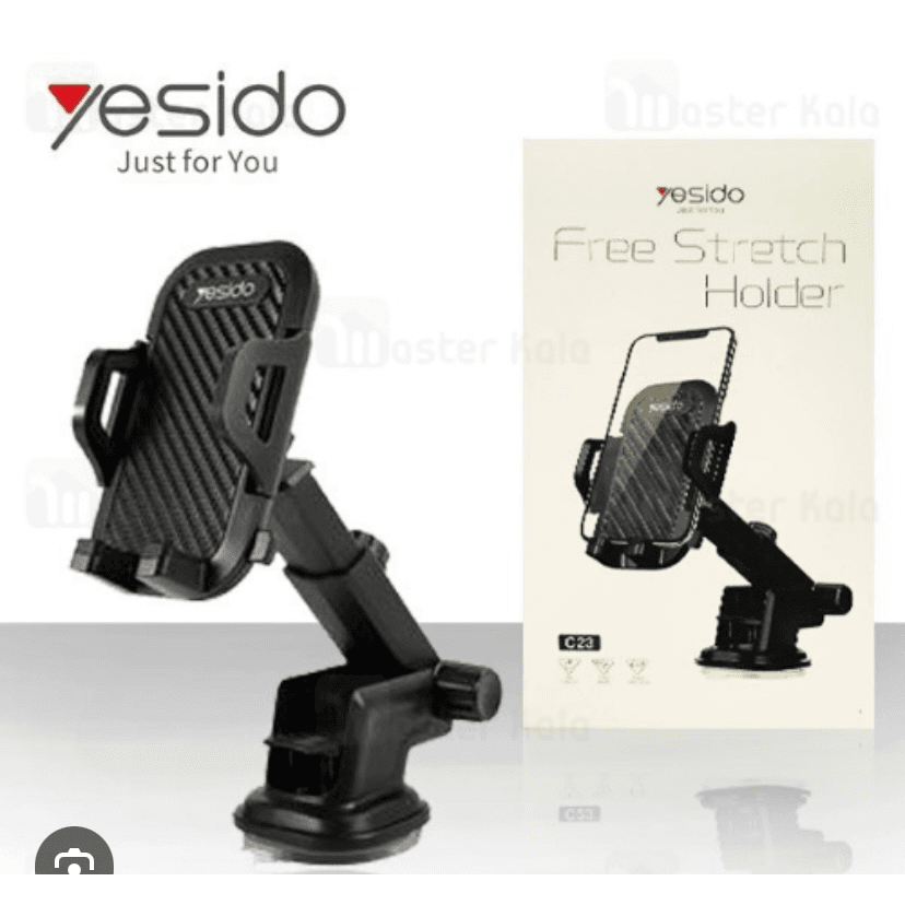 Yesido c23 universal car mobile holder adjustable automatic clip stand dashboard windshield gps car mount bracket sucker mobile phone holder mobile support