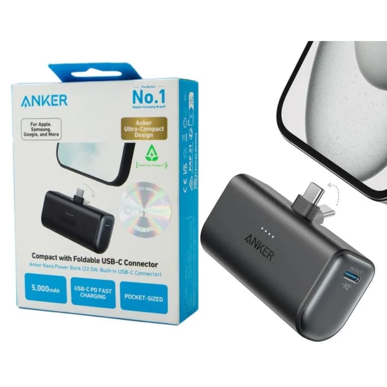 Anker Nano Power Bank for iPhone 15 and Other Type-C Devices - A1653H11