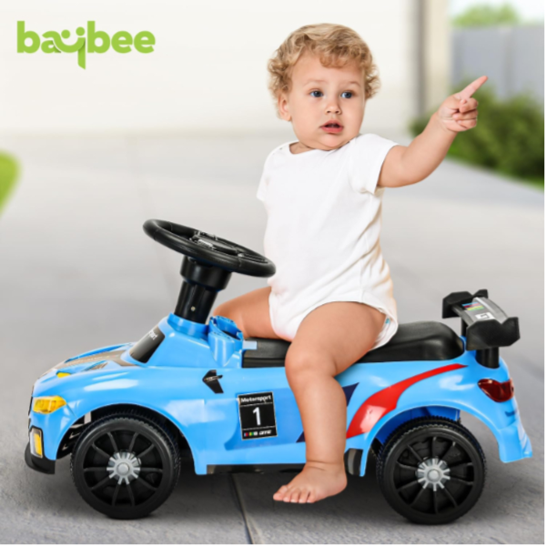 Baybee Drift Push Ride on Car Toy for  Toddlers -with Music, Light & Storage-Blue (ROBY50)