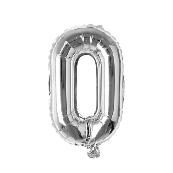 40 Inch Silver Letter O Balloon With Helium