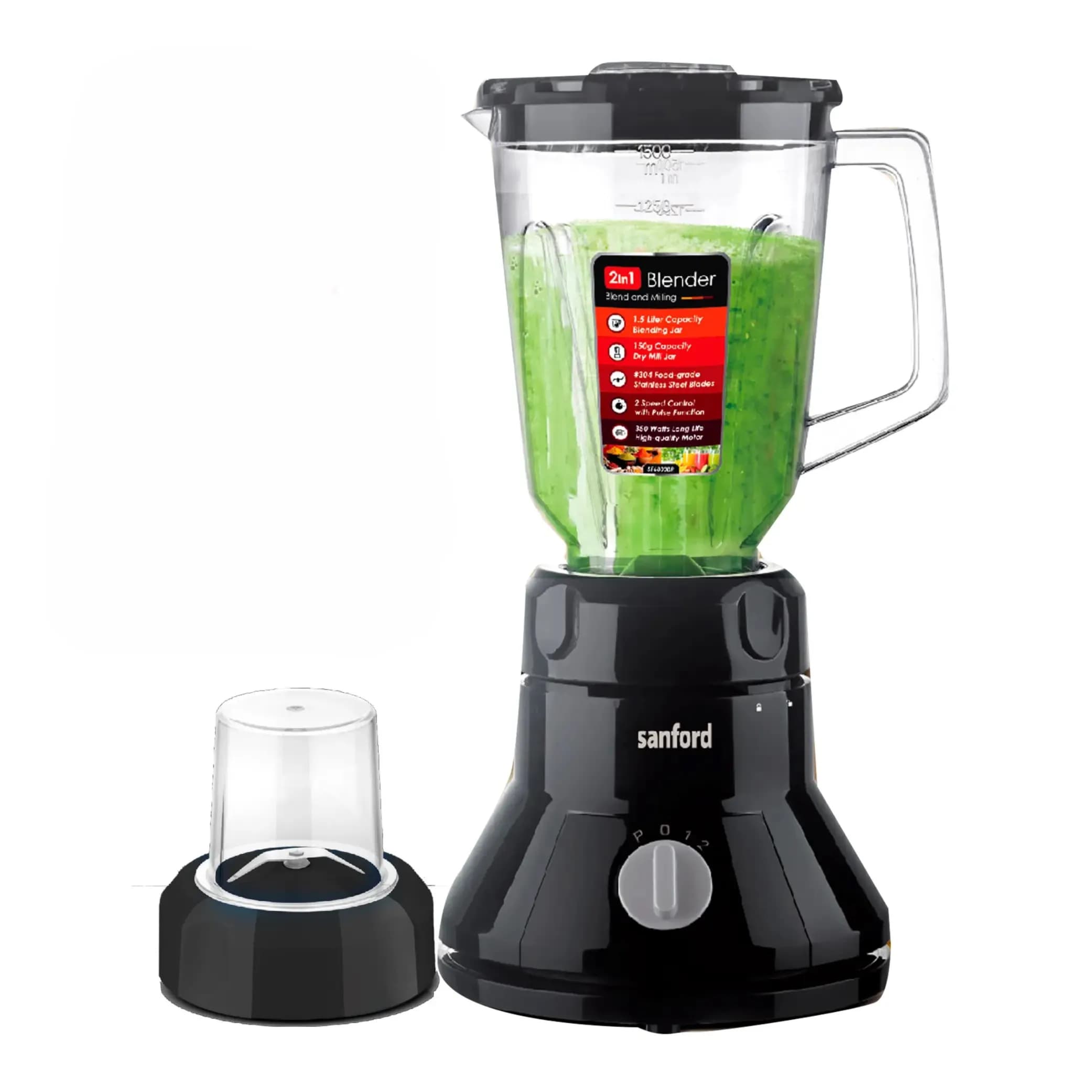 Sanford 2In1 Blender 1.5 Ltr Sf6803Br