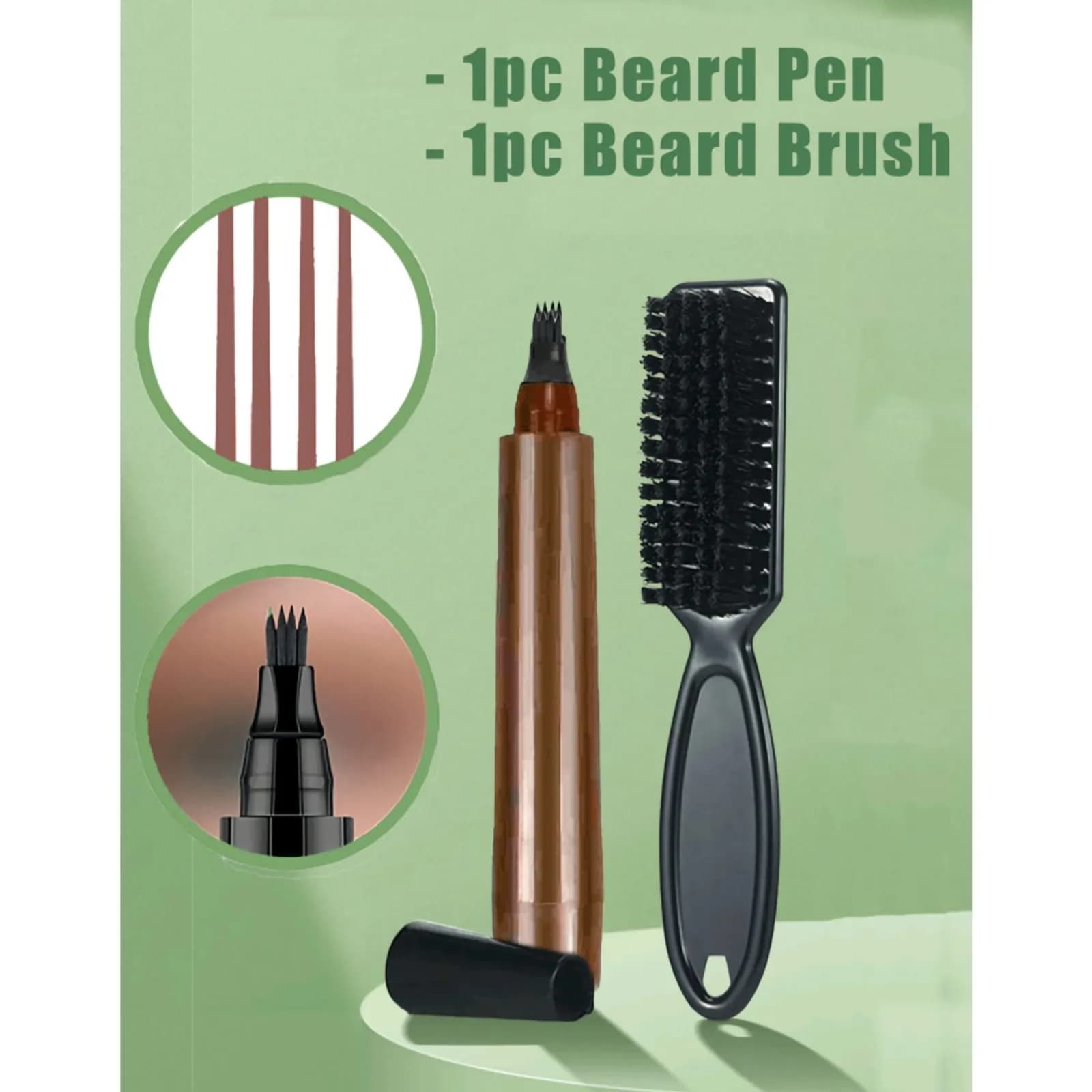 Beard Pen Set With Brush - Am17a