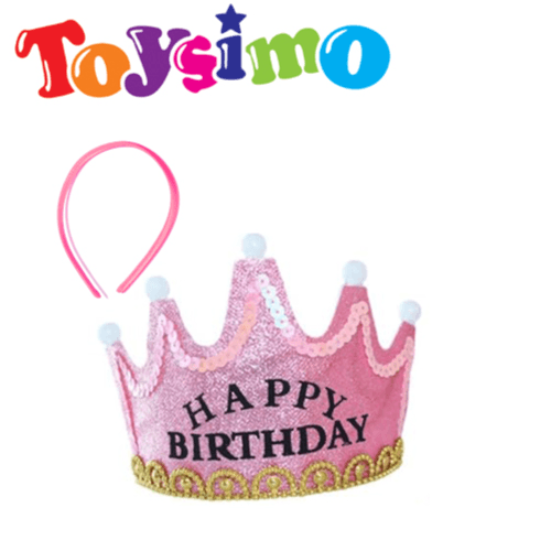 Pink Party Crown with Light