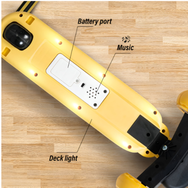 Baybee Height Adjustable 3 Wheel Kick Scooter for Kids-Yellow  (SRBY58)