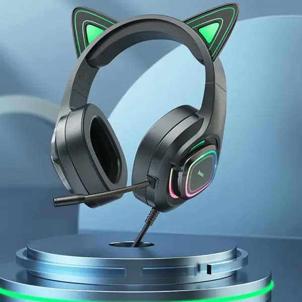 HOCO CAT GAMING HEADSET  W107 GAMING HEADPHONE FOR PC/LAPTOP/PS4/PS5 AND MORE