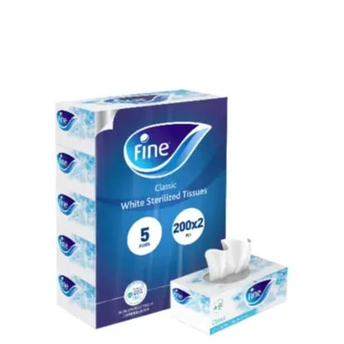 Fine Facial Tissue Classic 200X2Ply 5 Boxes