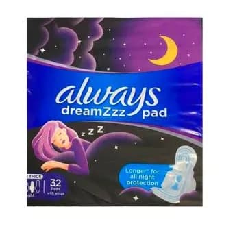 Always Night Women  Maxi Thick  ( CPM DREAMZZZ ) 32 PADS (10501)