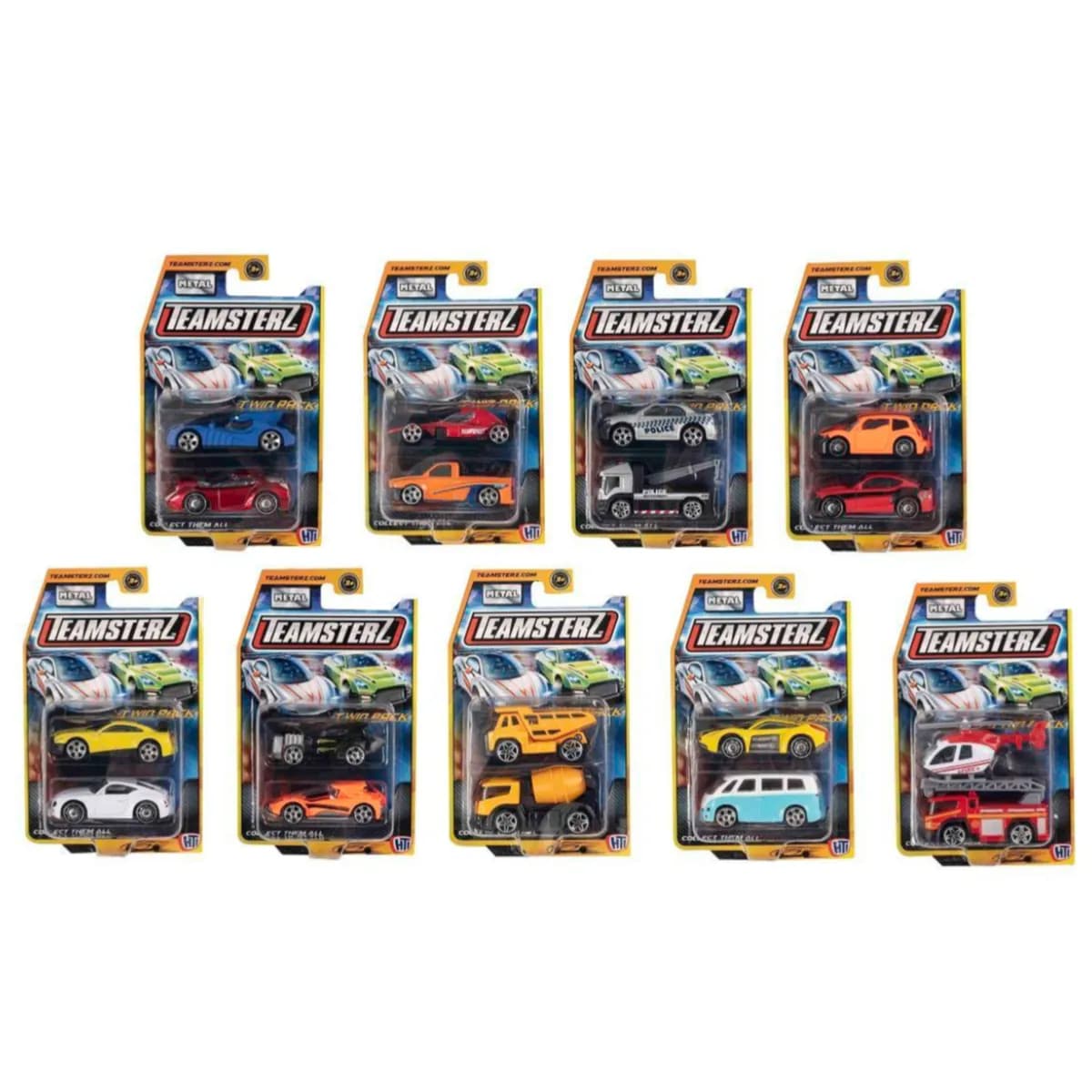 Teamsterz Street Machines Die Cast Cars Pack Of 2 -Assorted - CALT28 