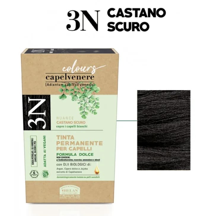 CAPELVENERE PERMANENT HAIR DYE -DARK BROWN 3N