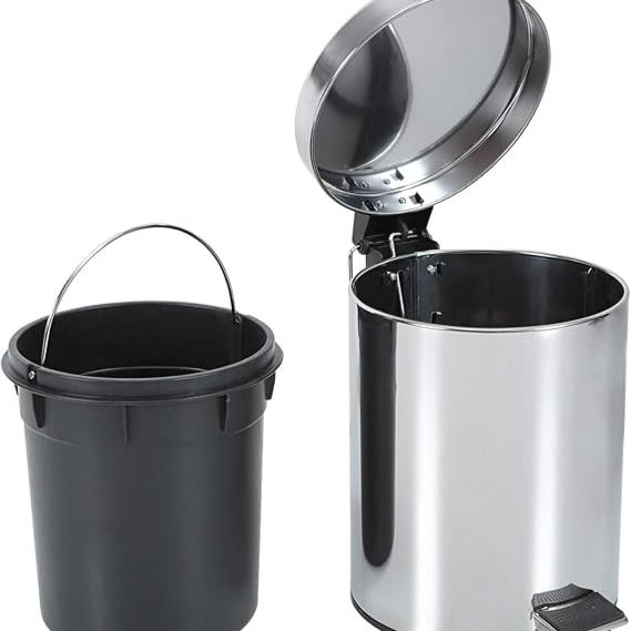 5 Liter Stainless Steel Trash Bin