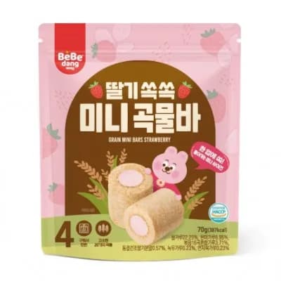 Bebedang Grains Mini Bars Strawberry 70g