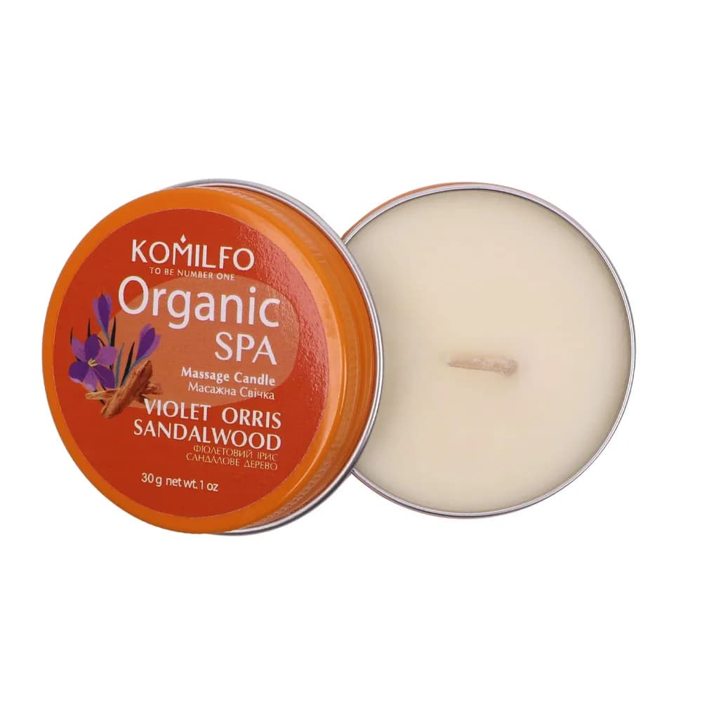 KOMILFO MASSAGE CANDLE VIOLET ORRIS SANDALWOOD 30G 