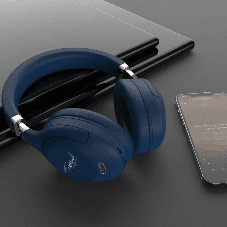 سماعه راس Pawa Tranquil Over-Ear Wireless Headphone with ANC - Blue
