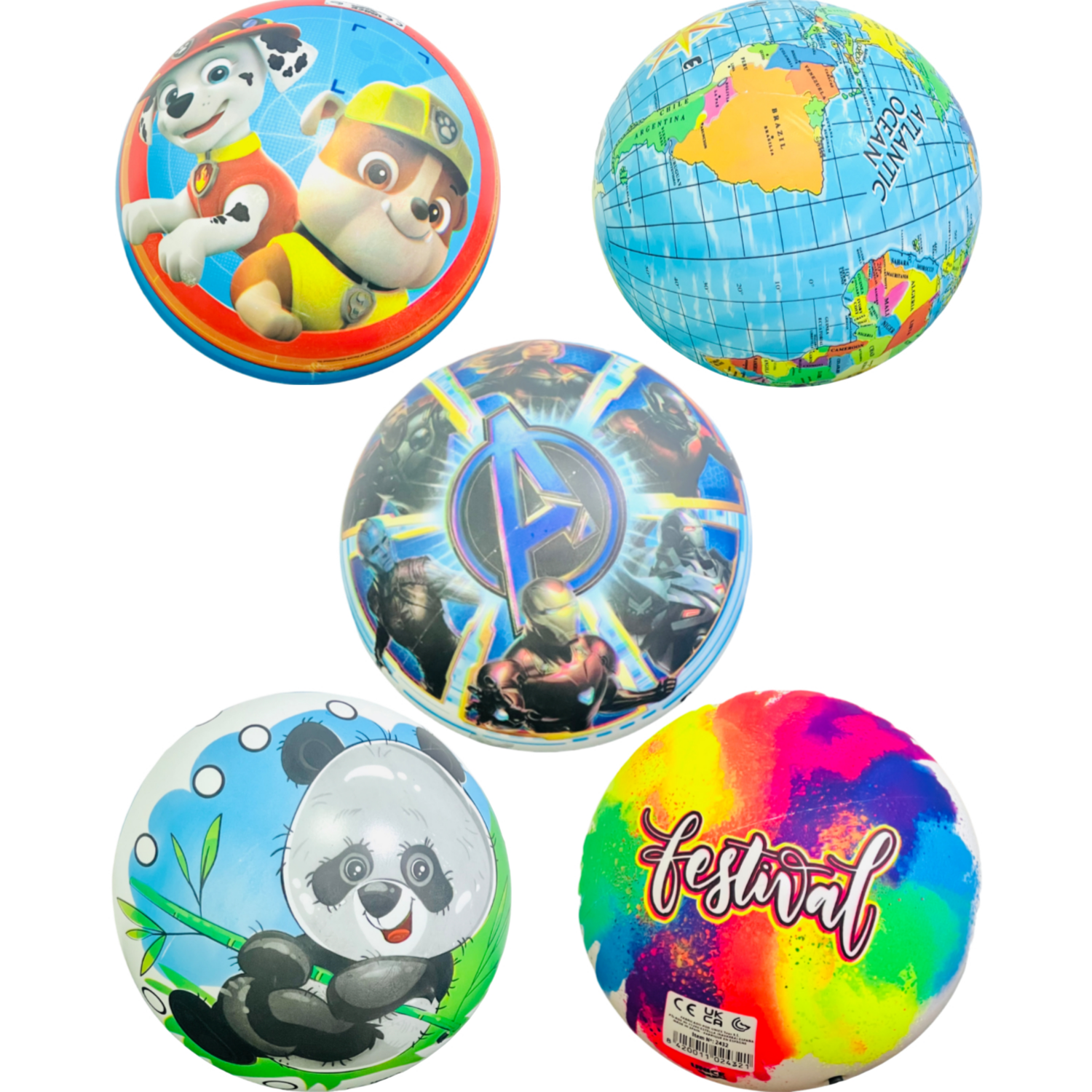 Kids Cartoon Characters Soft Beach Ball For Kids - Assorted - Small - SFFS15