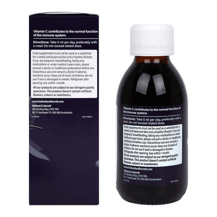 Elderberry Immunity Liquid with Vitamin C & Zinc