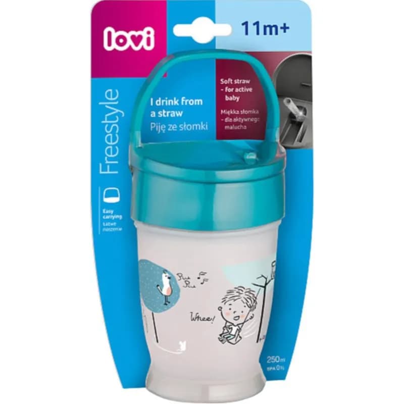 Lovi Cup With Straw Boy 11 M+ 250 Ml-35/354