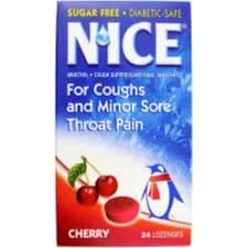 NICE SUGAR FREE CHERRY 24 LOZENGES