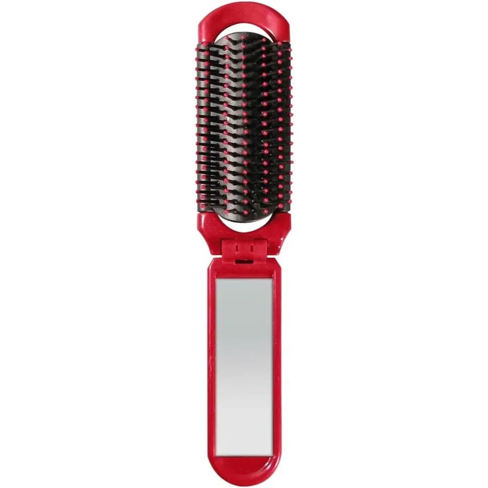 Folding Hair Brush With Mirror