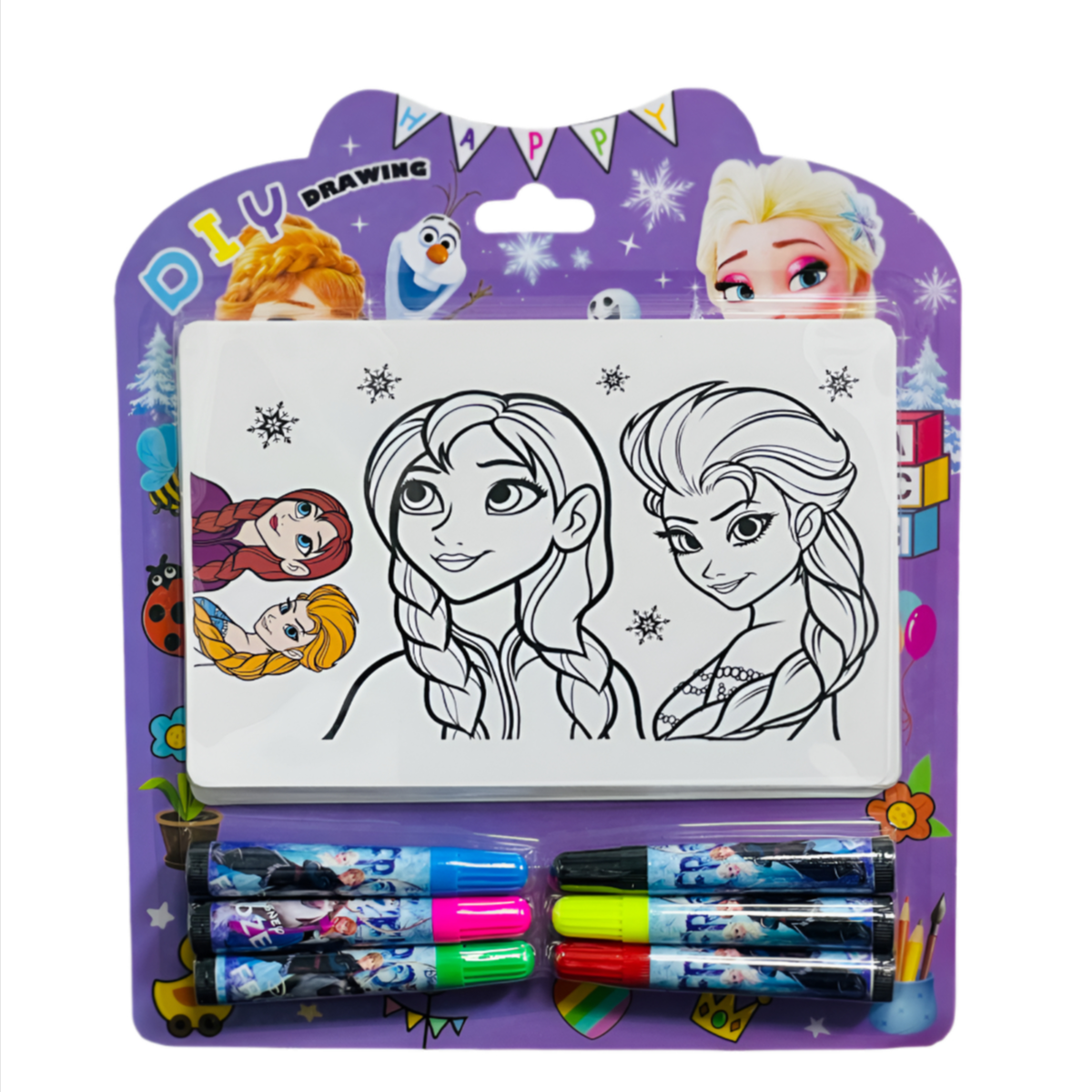 Girls Cartoon Character Drawing Pad With Skech Pen  - (DWQL93)