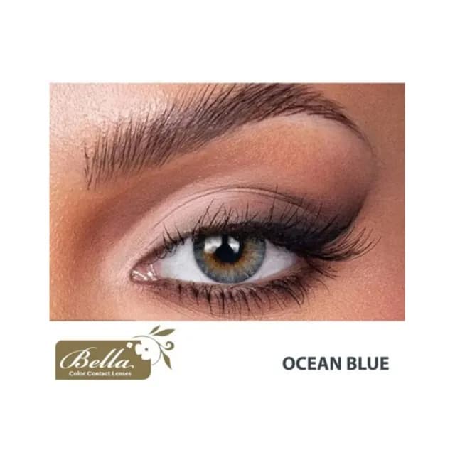 Bella One Day Color Contact Lenses Ocean Blue -10 Lenses No.4837