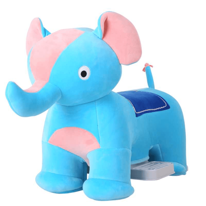 6Volt Rechargeable Elephant Plush Kids Ride-on with Music Function
