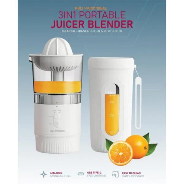 Moxedo 3 in 1 Portable Juicer Blender