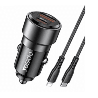 Yesido Super Fast 60W Car Charger With Cable