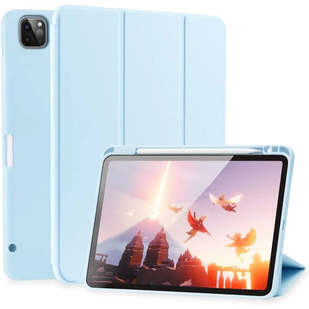 iPad 12.9 Book Cover Smart Case Sky Blue 