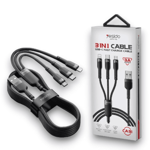 YESIDO _ 3 IN 1 CABLE 3A ( CA91)
