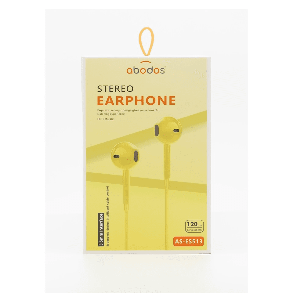 Stereo Earphone AS-ES513(yellow)