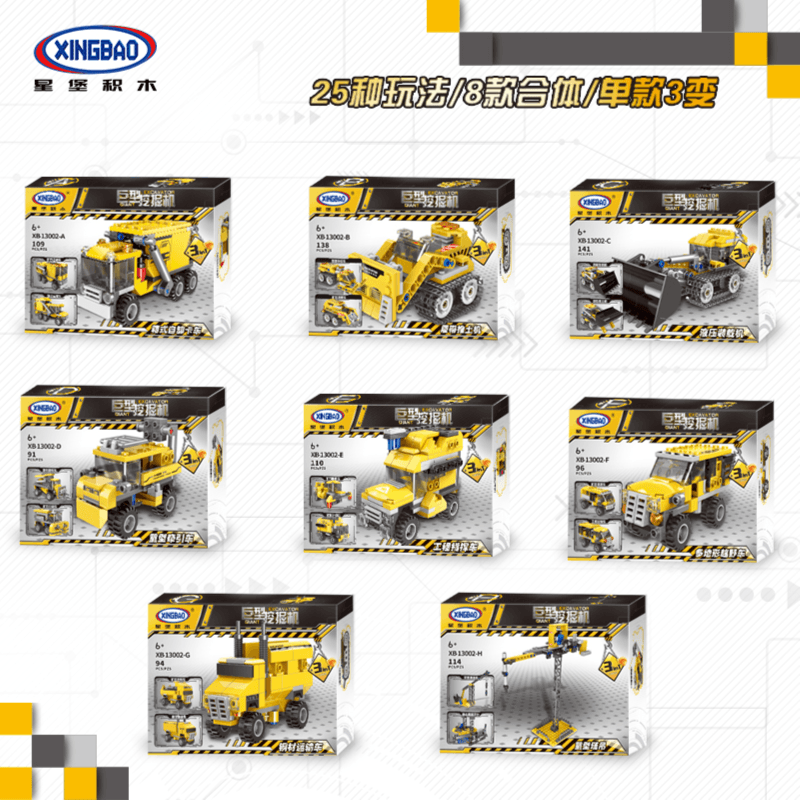 3 In 1 Excavator Collection (A, B, C, D, E, F, G, H)