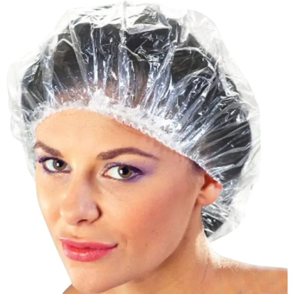 Disposable Plastic Head Cover Shower Cap 100's