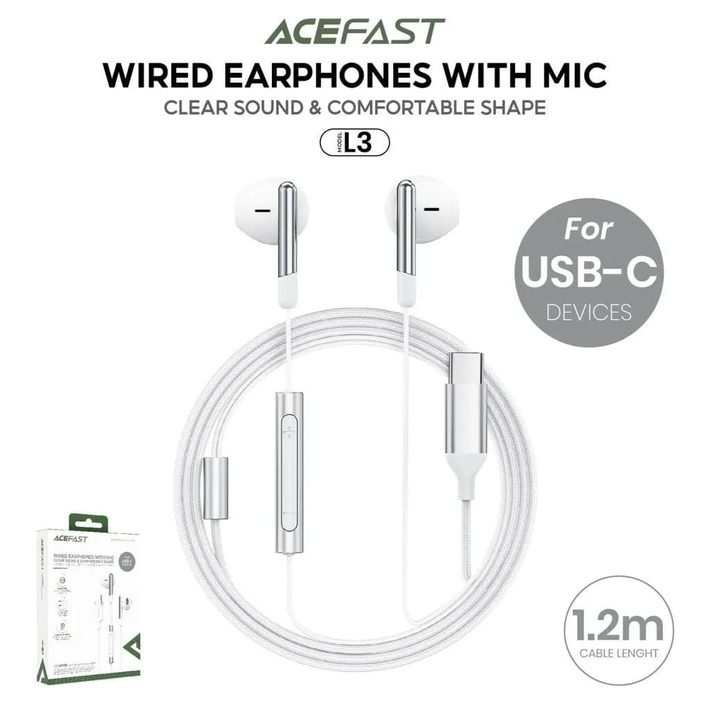 TYPE-C EARPHONE (SUITABLE FOR IPHONE 15 SERIES) ACEFAST L3