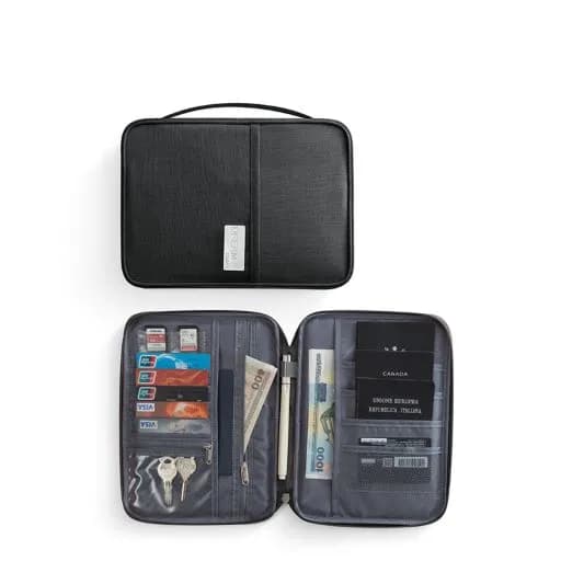 Passport Holders Credit Card Organizer - L (Black)